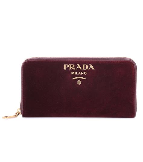 prada velvet wallet|Prada wallet price list.